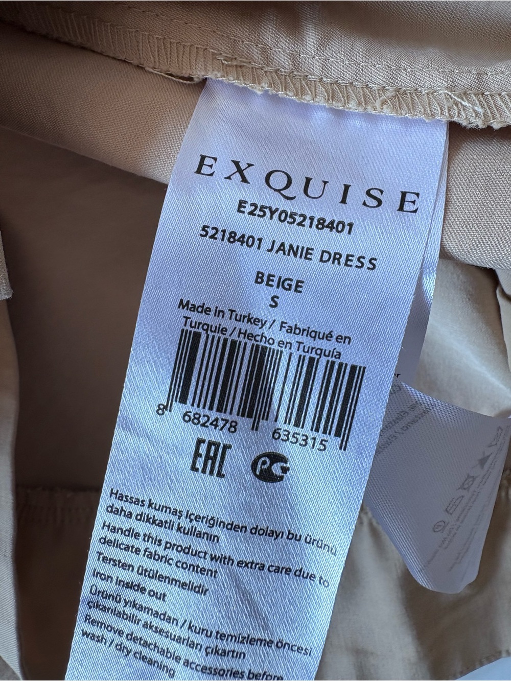 Anthropologie || Exquise Tobie Janie Midi Shirt Dress Fit + Flare Beige Tan S - Picture 10 of 10
